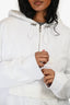 Valentino White Cotton/Nylon Hooded Pullover Jacket Size S