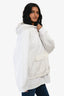 Valentino White Cotton/Nylon Hooded Pullover Jacket Size S