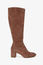 Stuart Weitzman Brown Suede Knee High Block Heel Boots Size 6