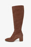 Stuart Weitzman Brown Suede Knee High Block Heel Boots Size 6