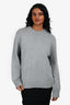 Jenni Kayne Grey Cashmere/Cotton Blend Crewneck Sweater Size XS