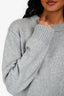 Jenni Kayne Grey Cashmere/Cotton Blend Crewneck Sweater Size XS