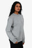 Jenni Kayne Grey Cashmere/Cotton Blend Crewneck Sweater Size XS