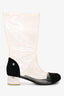 Pre-Loved Chanel™ 2018 Black/Transparent PVC Interlocking CC Boots Size 37