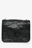 Saint Laurent Black Crinkle Leather 'Niki' Bag