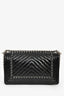 Pre-Loved Chanel™ 2017 Black Leather Chevron Medium Boy Bag