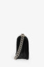 Pre-Loved Chanel™ 2017 Black Leather Chevron Medium Boy Bag