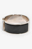 Hermes Silver Toned/Black Ceramic Clic Clac Bracelet
