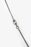 Pre-Loved Chanel™ 2011 Silver Toned CC Faux Pearl Drop Necklace