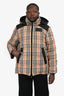 Burberry Beige Vintage Check 'Newbattle' Down Puffer Reversible Jacket M