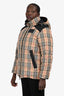 Burberry Beige Vintage Check 'Newbattle' Down Puffer Reversible Jacket M