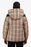 Burberry Beige Vintage Check 'Newbattle' Down Puffer Reversible Jacket M