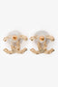 Pre-Loved Chanel™ 2013 Gold Toned Crystal Detail CC Stud Earrings