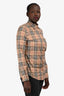 Burberry Cotton Nova Check Long Sleeve Shirt Size 8