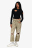 R13 Light Green Crossover Jeans Size 26