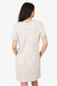 Pre-Loved Chanel™ Pink Tweed Short Sleeve Mini Dress Size 44