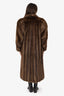 Vintage Brown Raccoon Fur Long Coat Estimated Size M