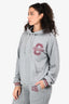 Celine Light Grey Cotton/Cashmere 'Logo' Hoodie Size S
