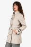 Burberry Light Beige Belted Double Breasted Trench Coat Size 2