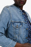 Maison Margiela Blue Distressed Edge Denim Jacket Size 38