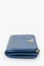 Prada Blue Saffiano Leather Small Wallet