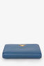 Prada Blue Saffiano Leather Small Wallet