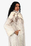 Vintage White Mink Fur Long Coat