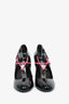 Prada Black Patent Pink Cord Mary Jane Heels Size 38