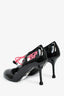 Prada Black Patent Pink Cord Mary Jane Heels Size 38