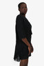 Stella McCartney Black Fringe Detail Short Sleeve Dress Size 46