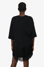 Stella McCartney Black Fringe Detail Short Sleeve Dress Size 46
