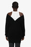 T By Alexander Wang White/Black Ribbed Knit Mini Dress Size L