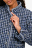 Pre-Loved Chanel™ 2020 Blue Mandarin Collar Tweed Jacket Size 46