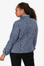 Pre-Loved Chanel™ 2020 Blue Mandarin Collar Tweed Jacket Size 46