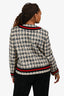 Gucci 2021 Cream/Navy/Red Trim Detail Tweed Jacket Size 44
