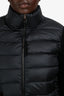 Moncler Black Wool Knit Sleeve Down Jacket Size L