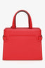 Delvaux Red Leather Tempete Crush PM Top Handle