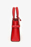 Delvaux Red Leather Tempete Crush PM Top Handle