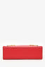 Delvaux Red Leather Tempete Crush PM Top Handle