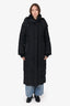 Mackage Black Hooded Belted Long Puffer Coat Size S