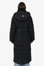 Mackage Black Hooded Belted Long Puffer Coat Size S
