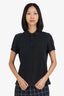 Burberry Black Logo Embroidered Polo Shirt Size S