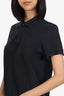 Burberry Black Logo Embroidered Polo Shirt Size S