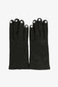 Vivienne Westwood Black Leather Wool Lined Gloves Size M