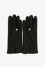 Vivienne Westwood Black Leather Wool Lined Gloves Size M