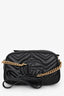 Gucci Black Leather GG Marmont Small Camera Crossbody Bag