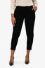 Gucci Black Velvet Ankle Zip Tapered Pants Size 42