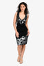 Class Roberto Cavalli Black Sequin Embellished V Neck Sleeveless Dress Size 6 US