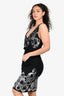 Class Roberto Cavalli Black Sequin Embellished V Neck Sleeveless Dress Size 6 US