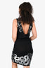 Class Roberto Cavalli Black Sequin Embellished V Neck Sleeveless Dress Size 6 US